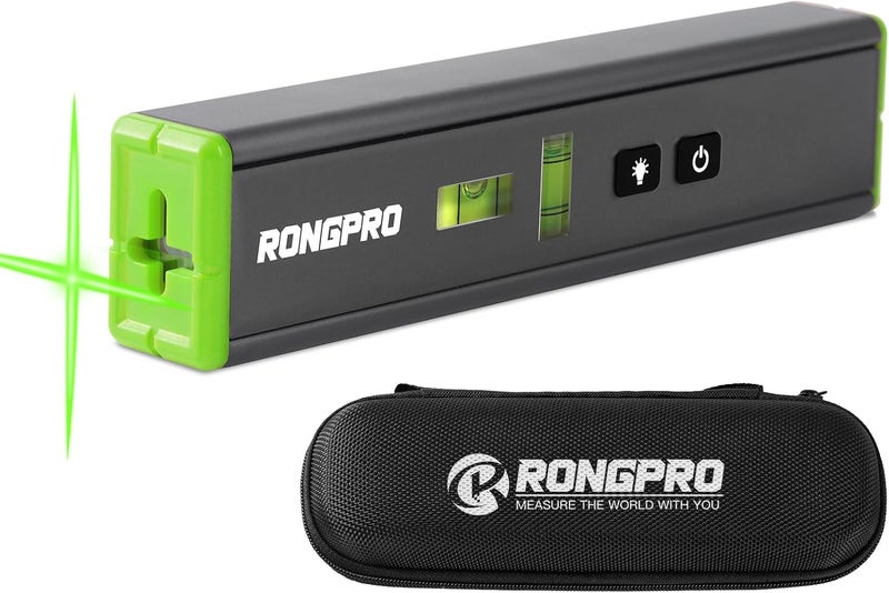 RONGPRO Portable Laser Level with Magnetic -Multipurpose 15Ft Cross Leveling Line,Mini Torpedo Level for Hanging Picture Wall Writing Home Renovation-Green line - Image 1